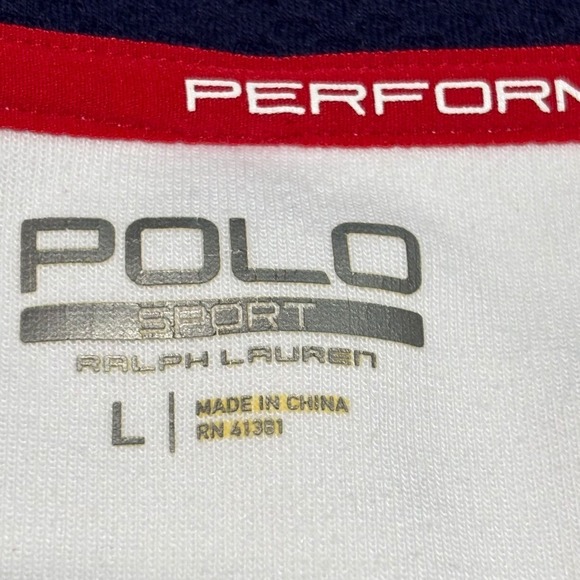 Polo Sport Ralph Lauren Mens USA 16 Performance Full Zip Jacket White Large PSXV - Picture 4 of 7